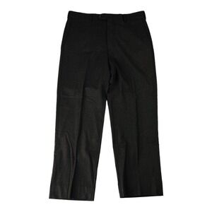 Zaharoff Basileia Brown Flat Front Wool Dress Pants Mens Size 34X29 +2"